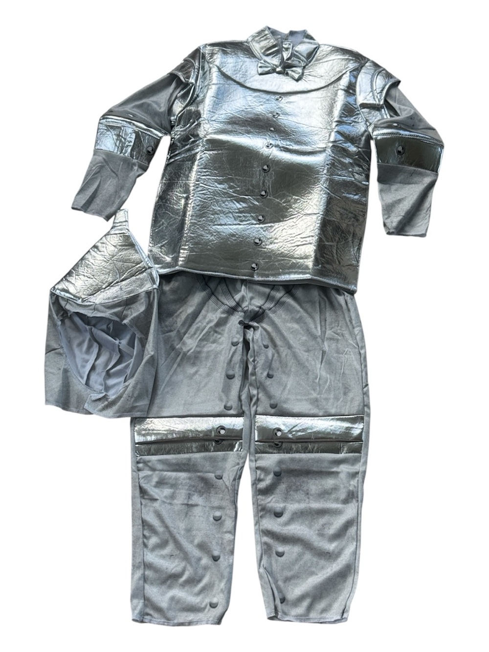 Wizard of Oz metallic silver Tinman Halloween costume small kids size 4-5